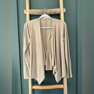 Jella C. Taupe Super Soft Women's Cardigan Size Small